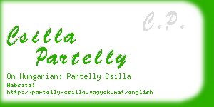 csilla partelly business card